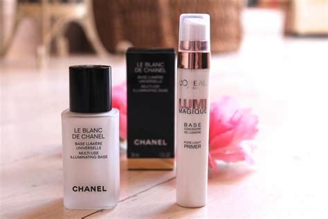 chanel le blanc primer dupe|Splurge or Save Illuminating Primers: Chanel vs L’Oreal.